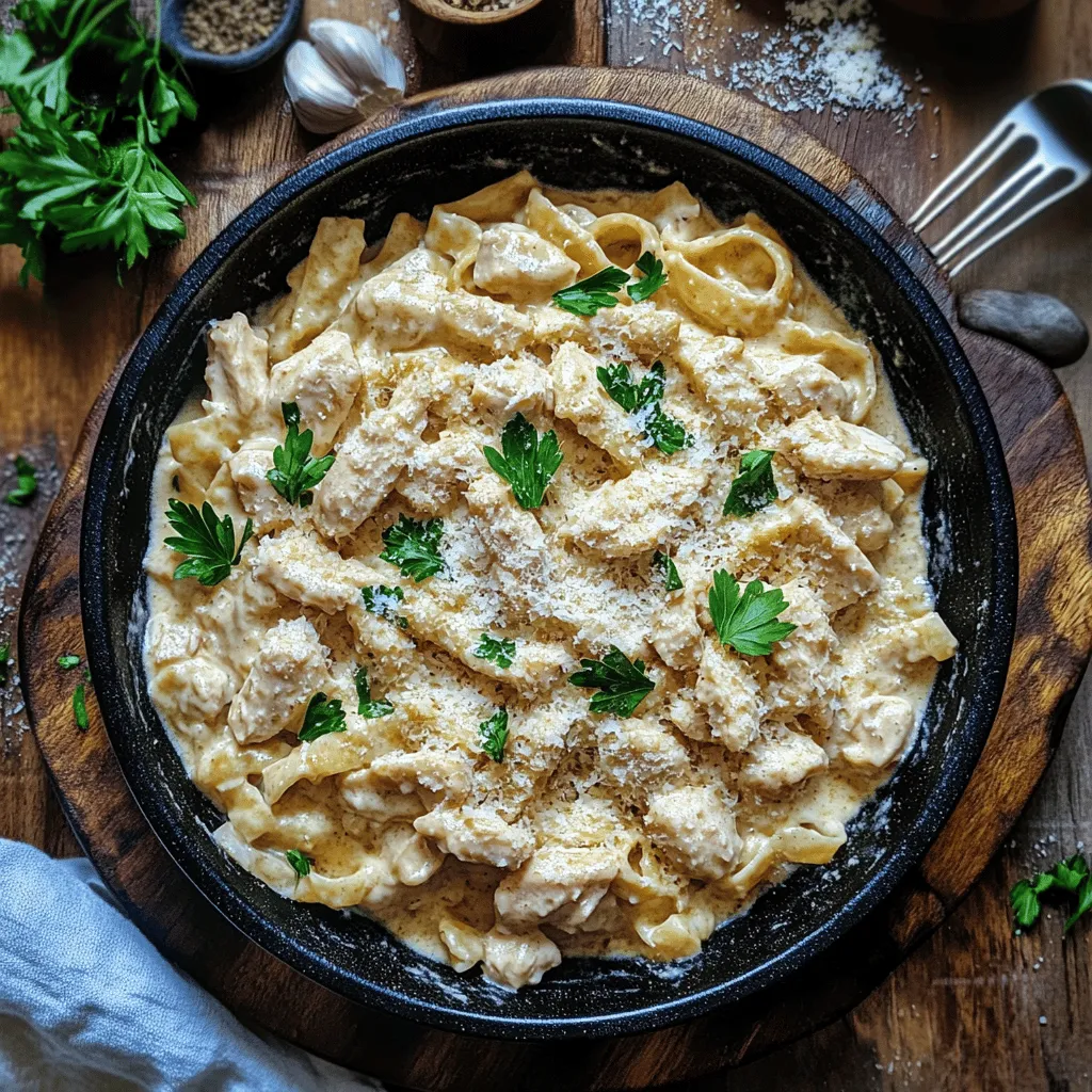 Creamy Dreamy Low Calorie Chicken Alfredo