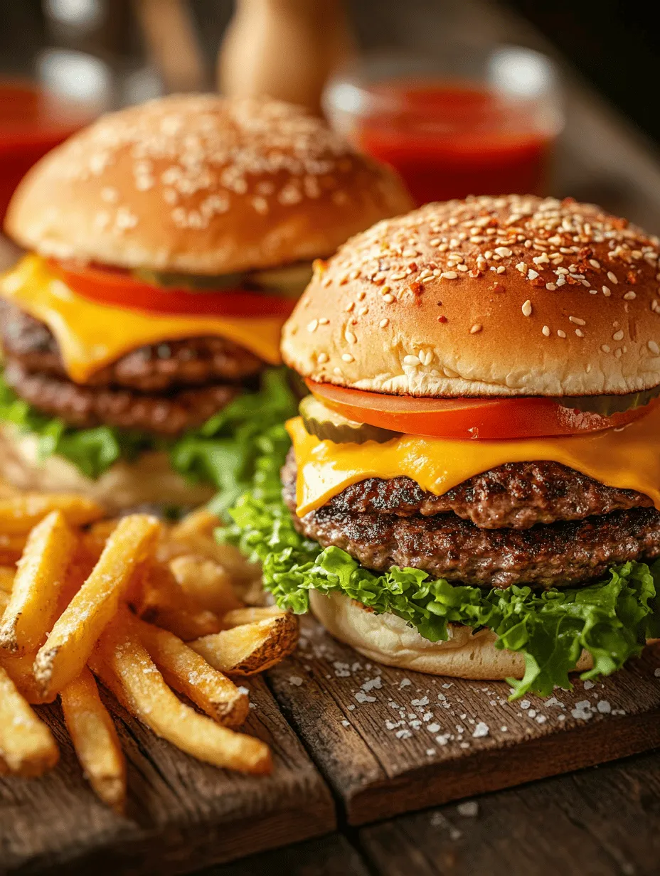 Classic Combo Set: Perfectly Juicy Burgers and Crispy Fries