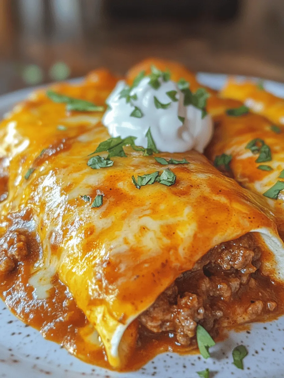 Savory Speedy Ground Beef Enchiladas Recipe
