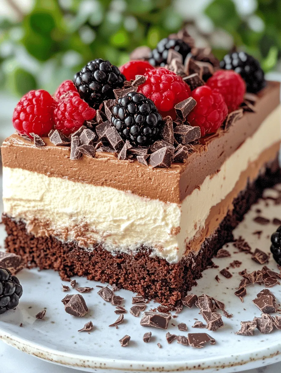 Decadent Triple Chocolate Mousse Cake Recipe