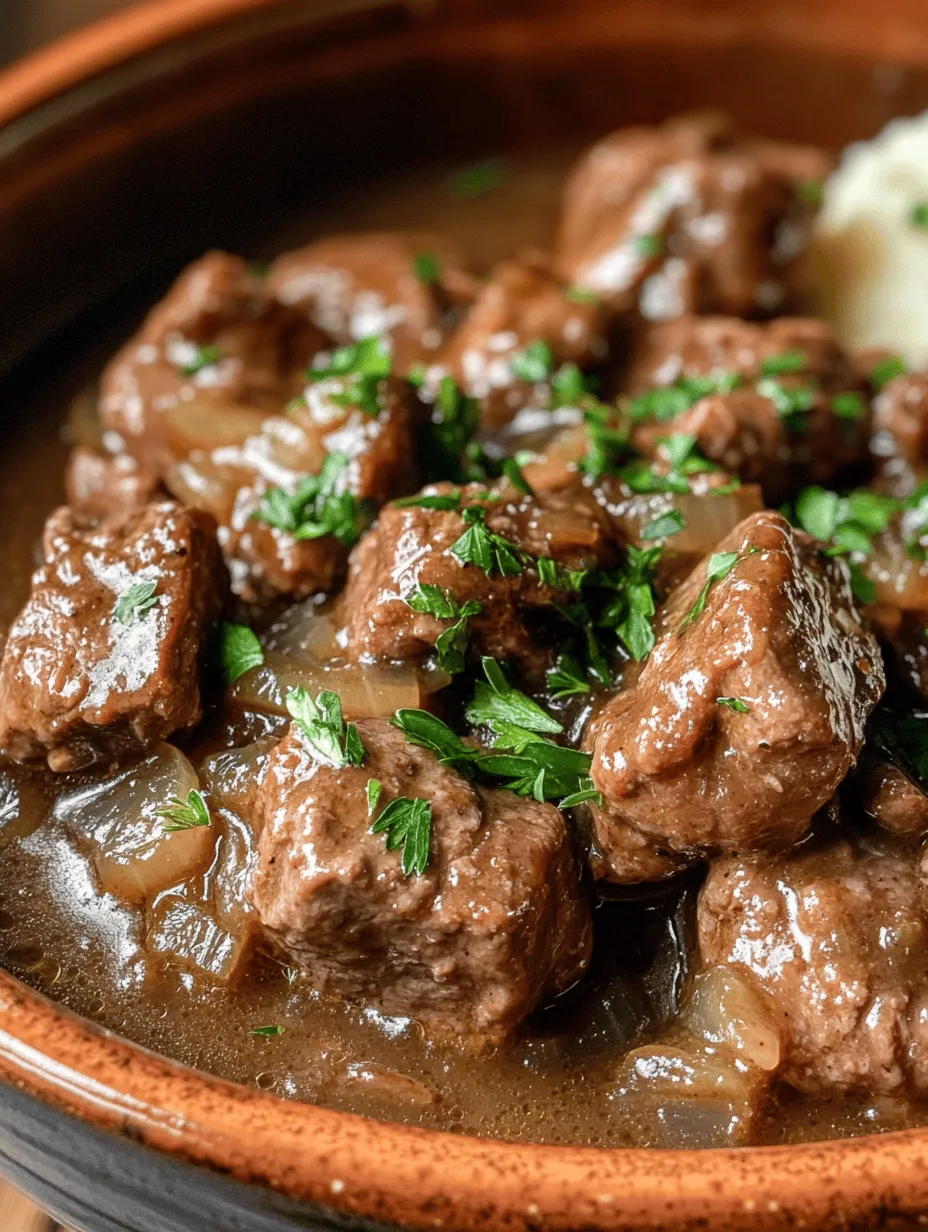 Slow-Cooked Savory Beef Tips &#038; Gravy