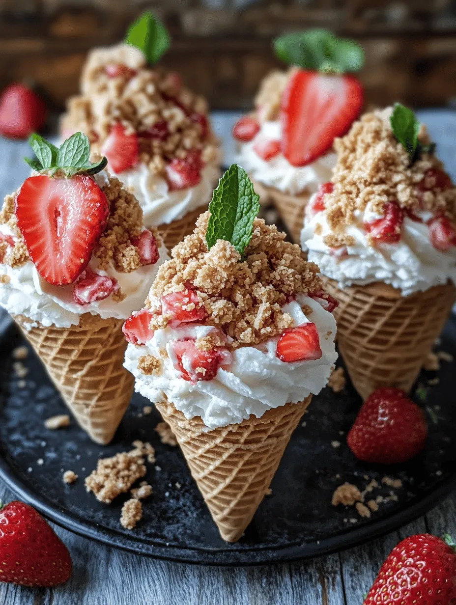Strawberry Crunch Cheesecake Cones: A Delightful Summer Treat