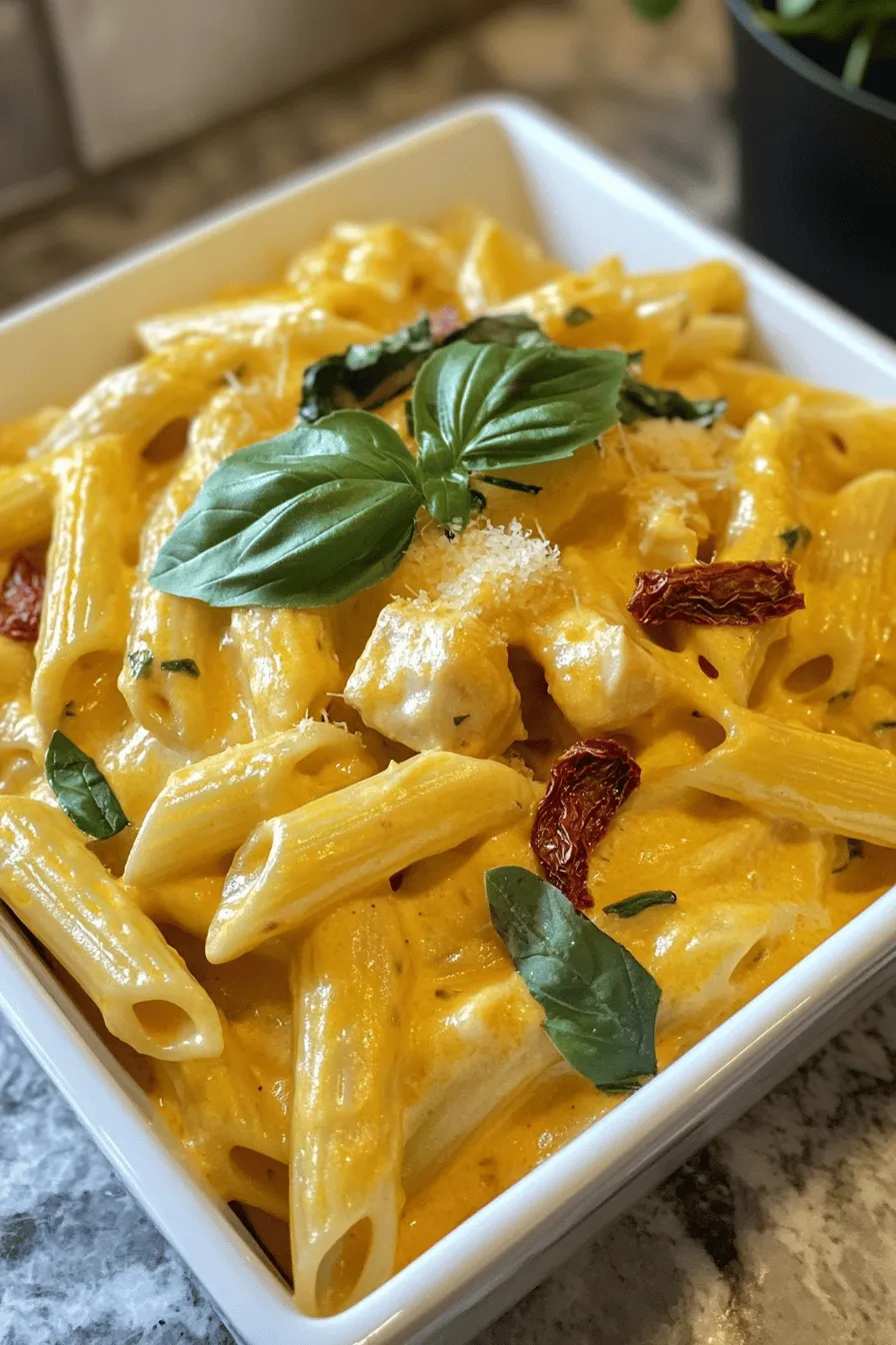 Creamy Sun Dried Tomato Chicken Pasta Recipe