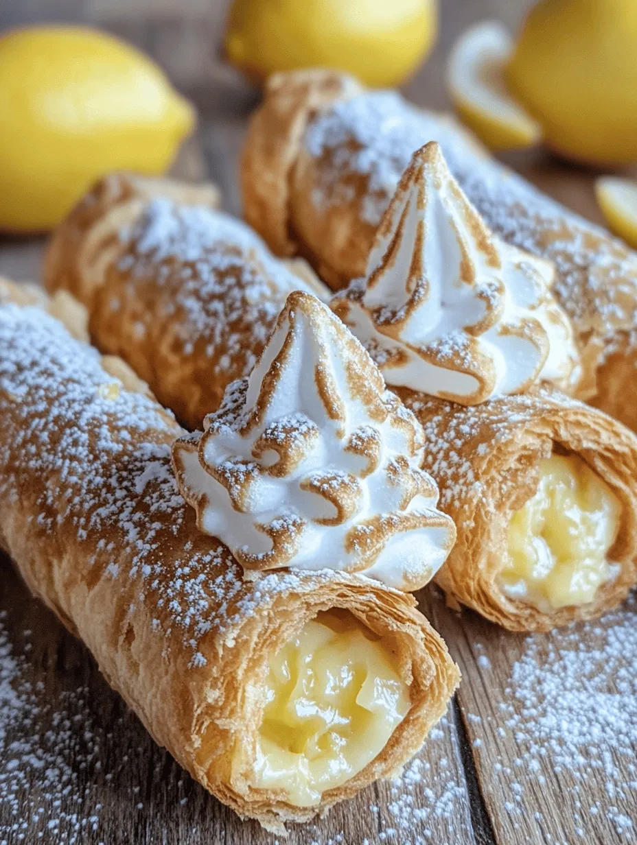 Zesty Lemon Meringue Pie Cannolis: A Refreshing Twist on a Classic Dessert