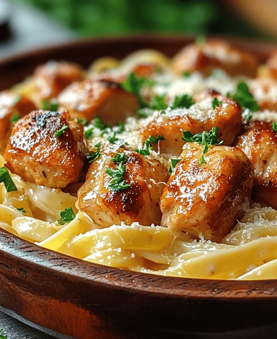 To create the magic that is Garlic Butter Chicken Bites with Creamy Parmesan Pasta, it