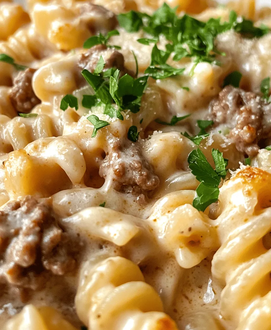To appreciate this creamy beef and rotini dish fully, it