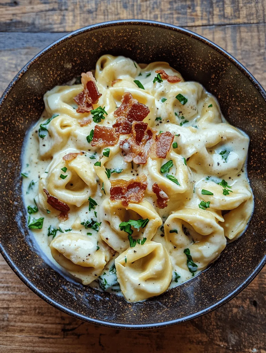 Creamy Bacon Tortellini Alfredo: A Decadent Delight for Pasta Lovers