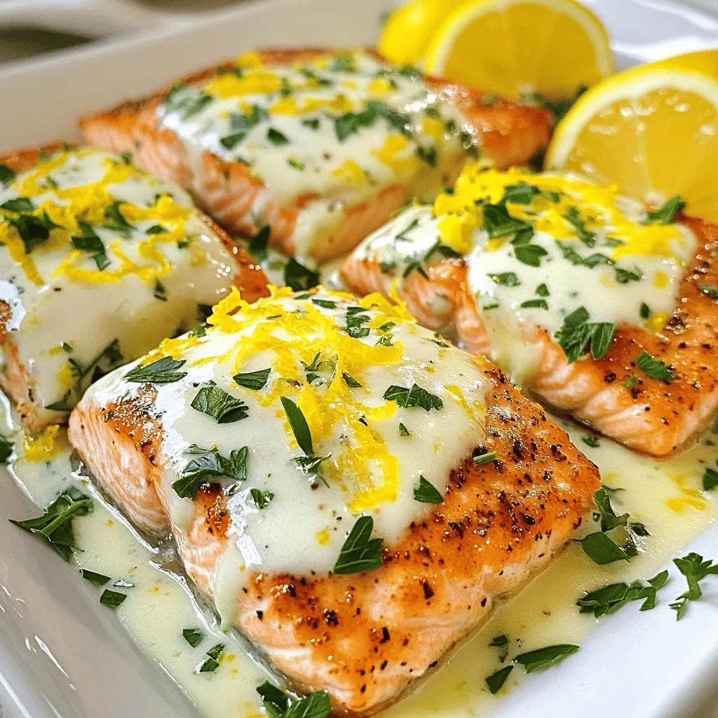 Easy Baked Salmon with Lemon Butter Cream Sauce: A Quick and Delicious Recipe