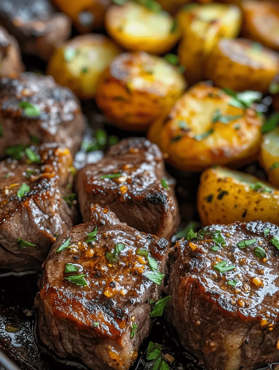Savory Garlic Butter Steak Bites &#038; Crispy Potatoes Recipe