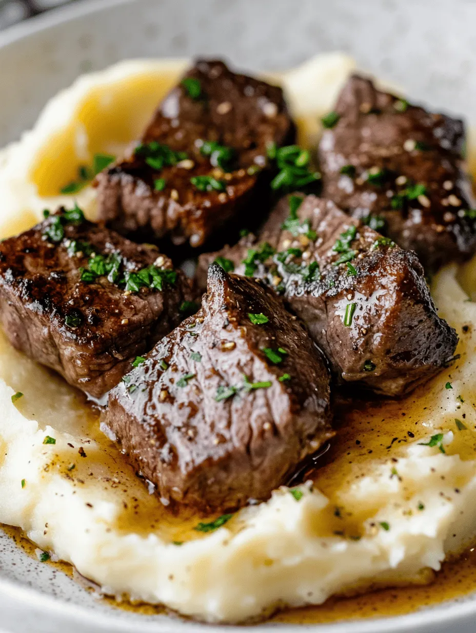 Savory Steak Bites &#038; Creamy Mashed Potatoes Recipe