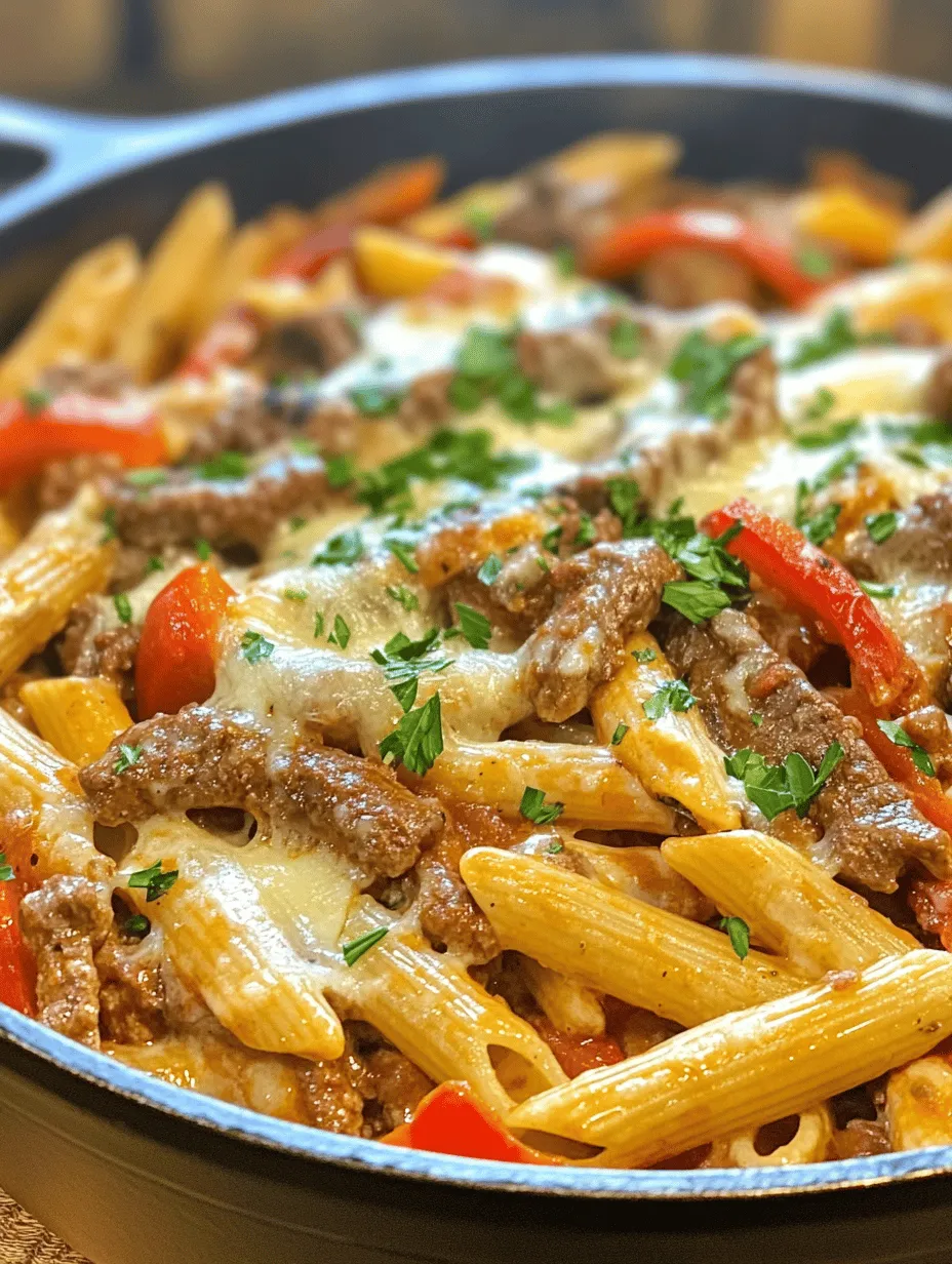 One-Pot Philly Cheesesteak Pasta Recipe