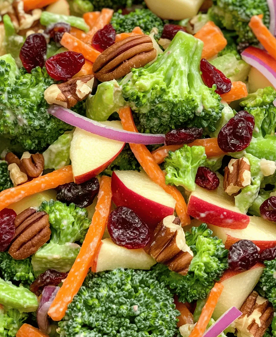 If you’re looking for a way to brighten up your meal with vibrant colors and fresh flavors, the Honeycrisp Apple Broccoli Salad is an excellent choice. This delightful salad is not only visually appealing but also packed with nutrients, making it a perfect addition to any lunch or dinner spread. The combination of crisp Honeycrisp apples, tender broccoli florets, crunchy pecans, and sweet dried cranberries creates a symphony of flavors and textures that is both refreshing and satisfying.
