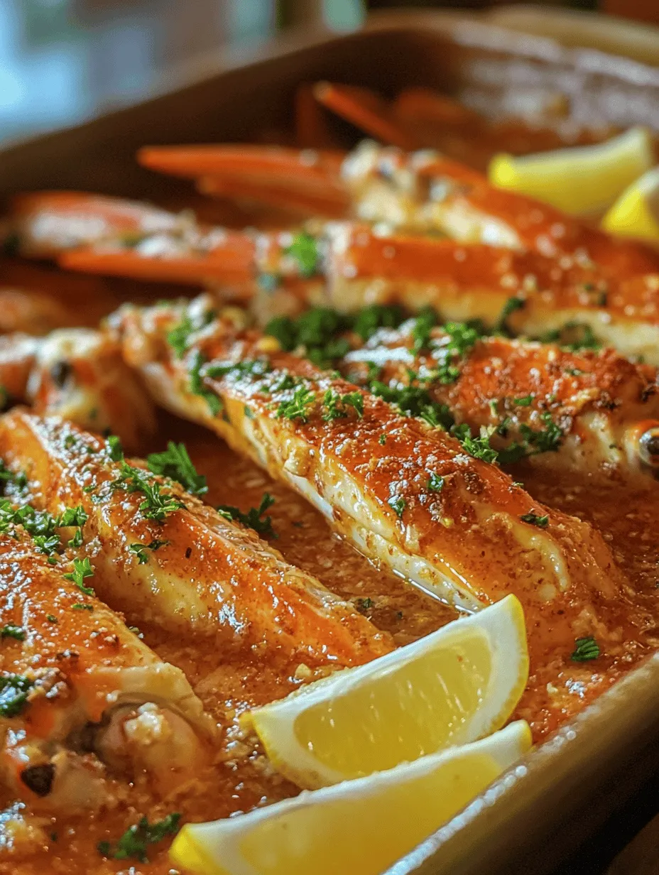 Indulge in the Delight of Baked Crab Legs in Butter Sauce