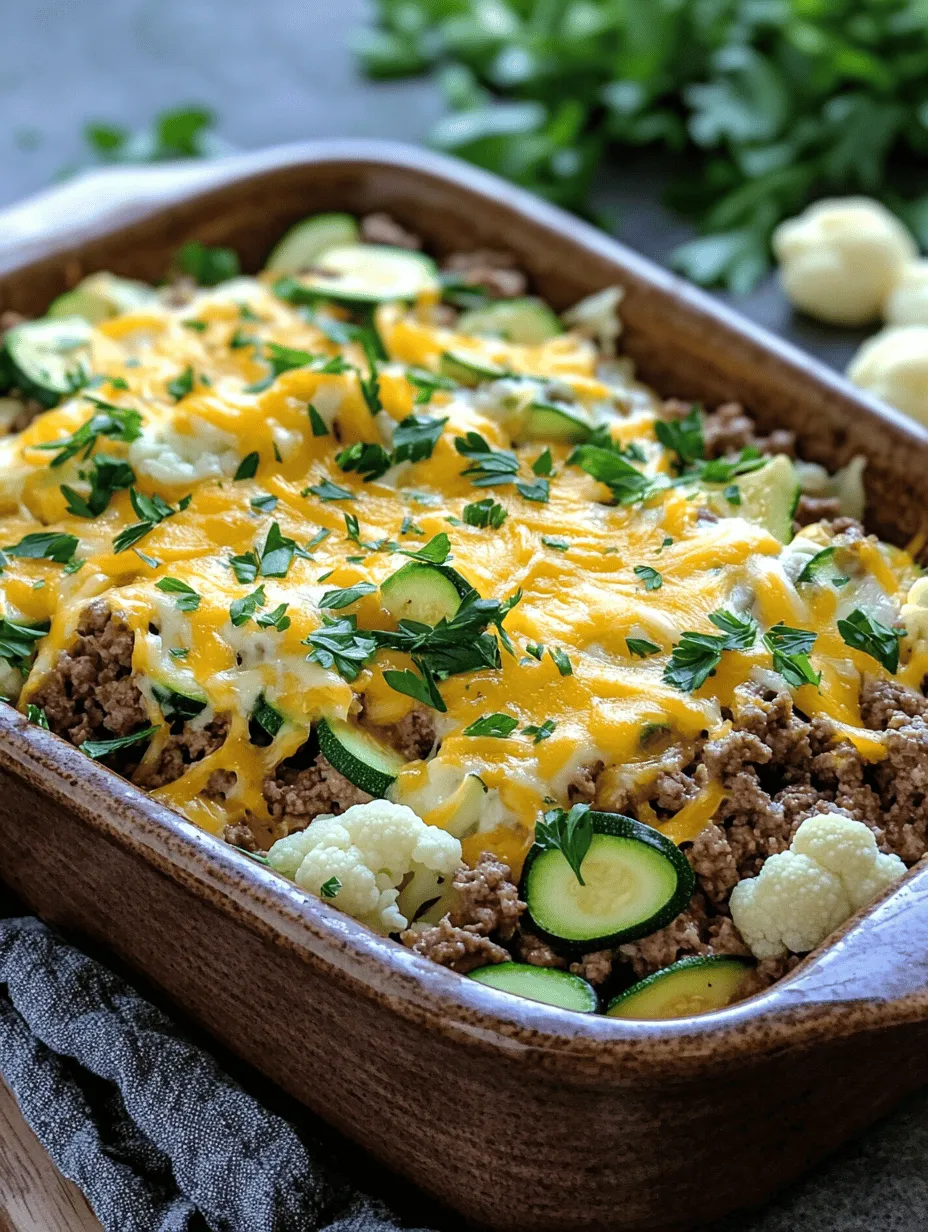 Cheesy Low-Carb Keto Ground Beef Casserole