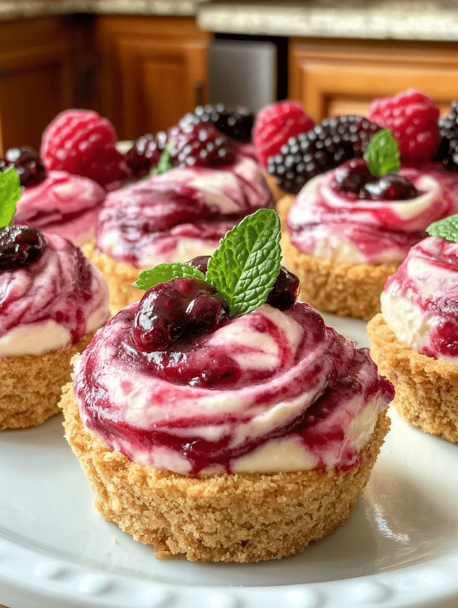 Berry Swirl Cheesecake Bites: A Delightful Dessert Experience