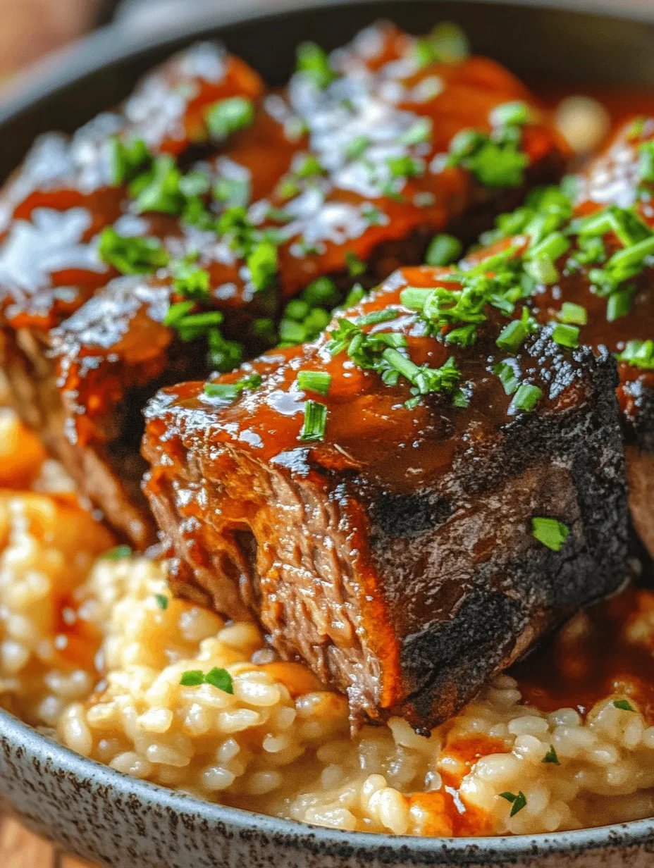 Succulent Short Ribs Slow-Cooked in Cola with Creamy Parmesan Risotto