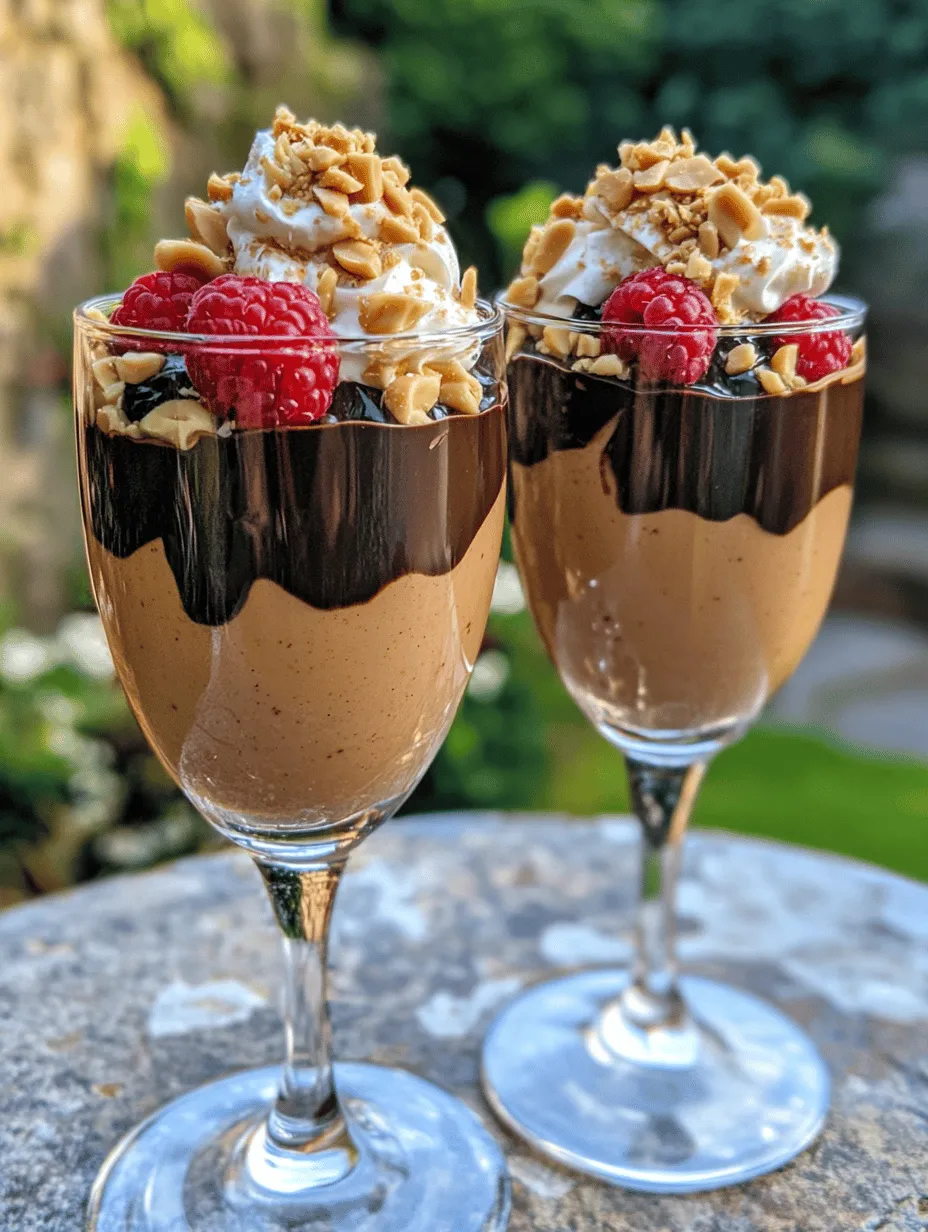 Creamy Vegan Peanut Butter Mousse with Rich Chocolate Ganache