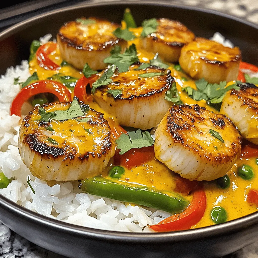 Spicy Coconut Curry Scallops: A Flavorful Delight