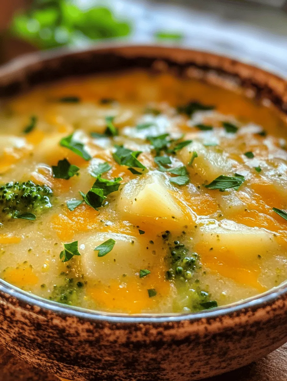 Cheesy Broccoli Potato Bliss Soup Recipe