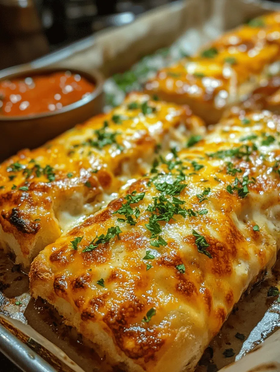 Cheesy Delight: Four Cheese Stuffed Breadsticks