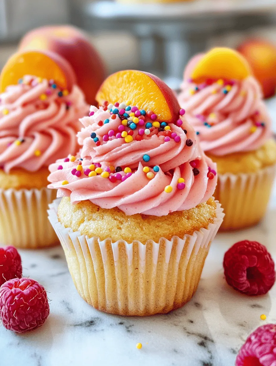 Peach Raspberry Heaven Cupcakes: A Fruity Delight