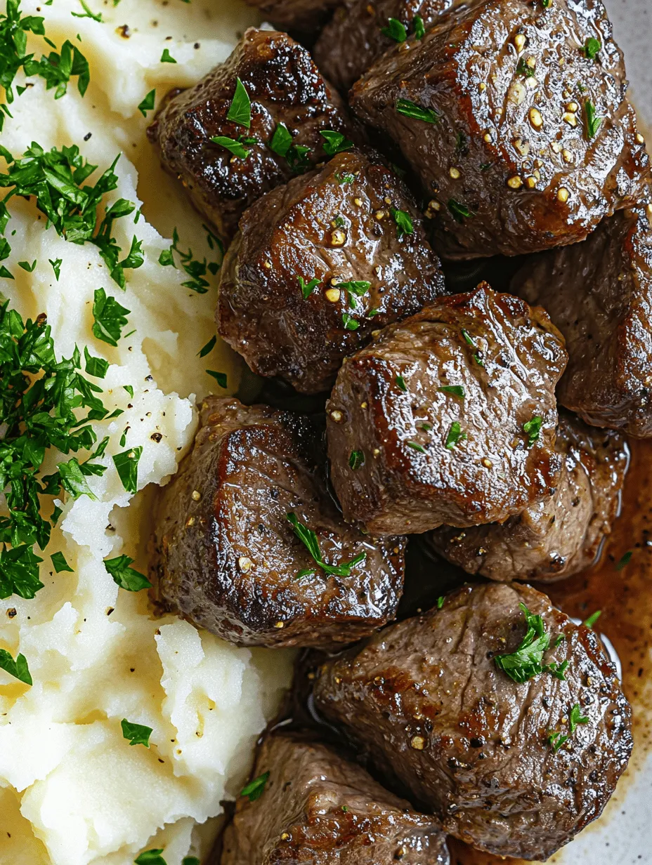 Garlic Butter Steak Bites and Mash Recipe