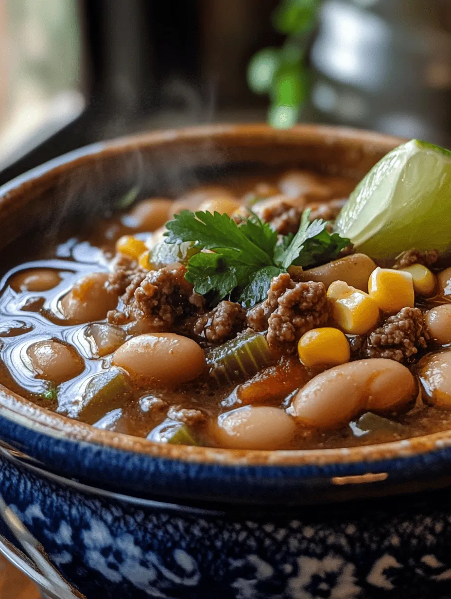 Hearty Pinto Bean, Green Chile &#038; Beef Soup Recipe