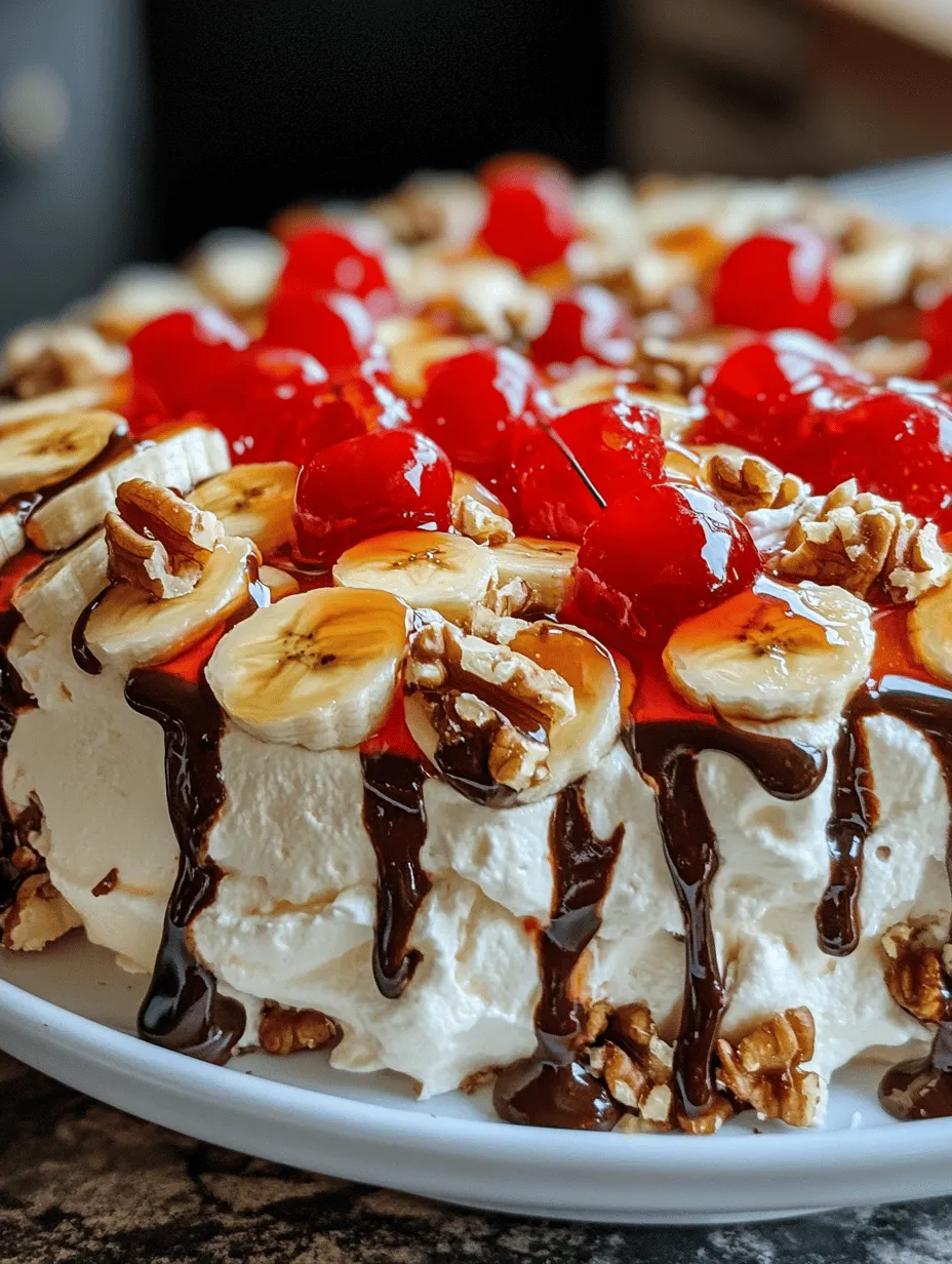 No-Bake Banana Split Cake Recipe