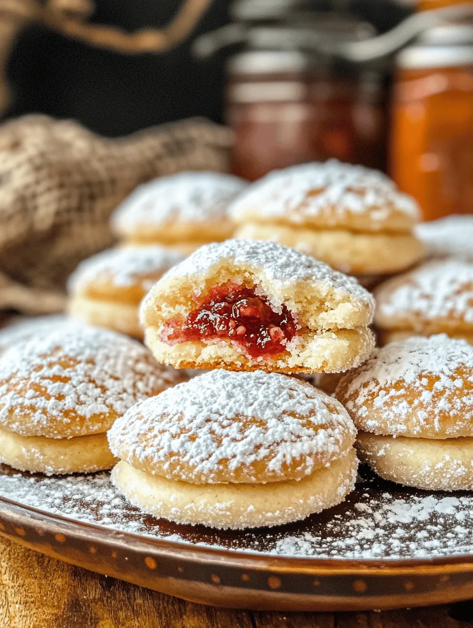 Raspberry-Filled Almond Snow Cookies Recipe