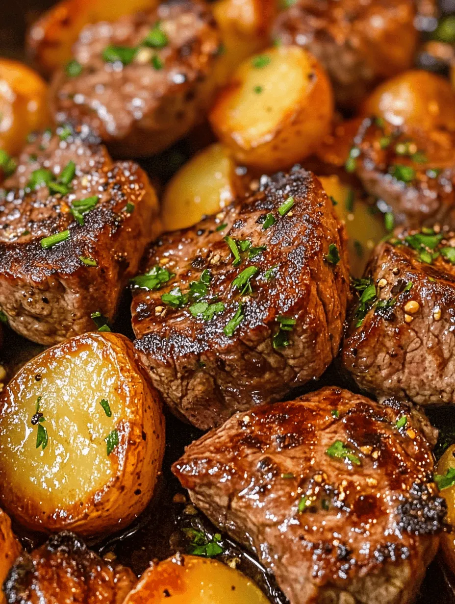 Sizzling Garlic Butter Steak Bites &#038; Crispy Potatoes