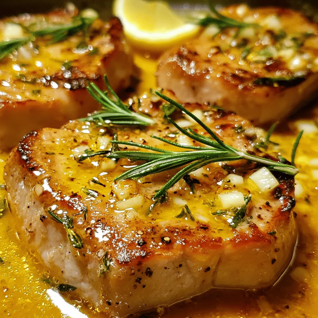 Rosemary Garlic Butter Pork Chops Recipe