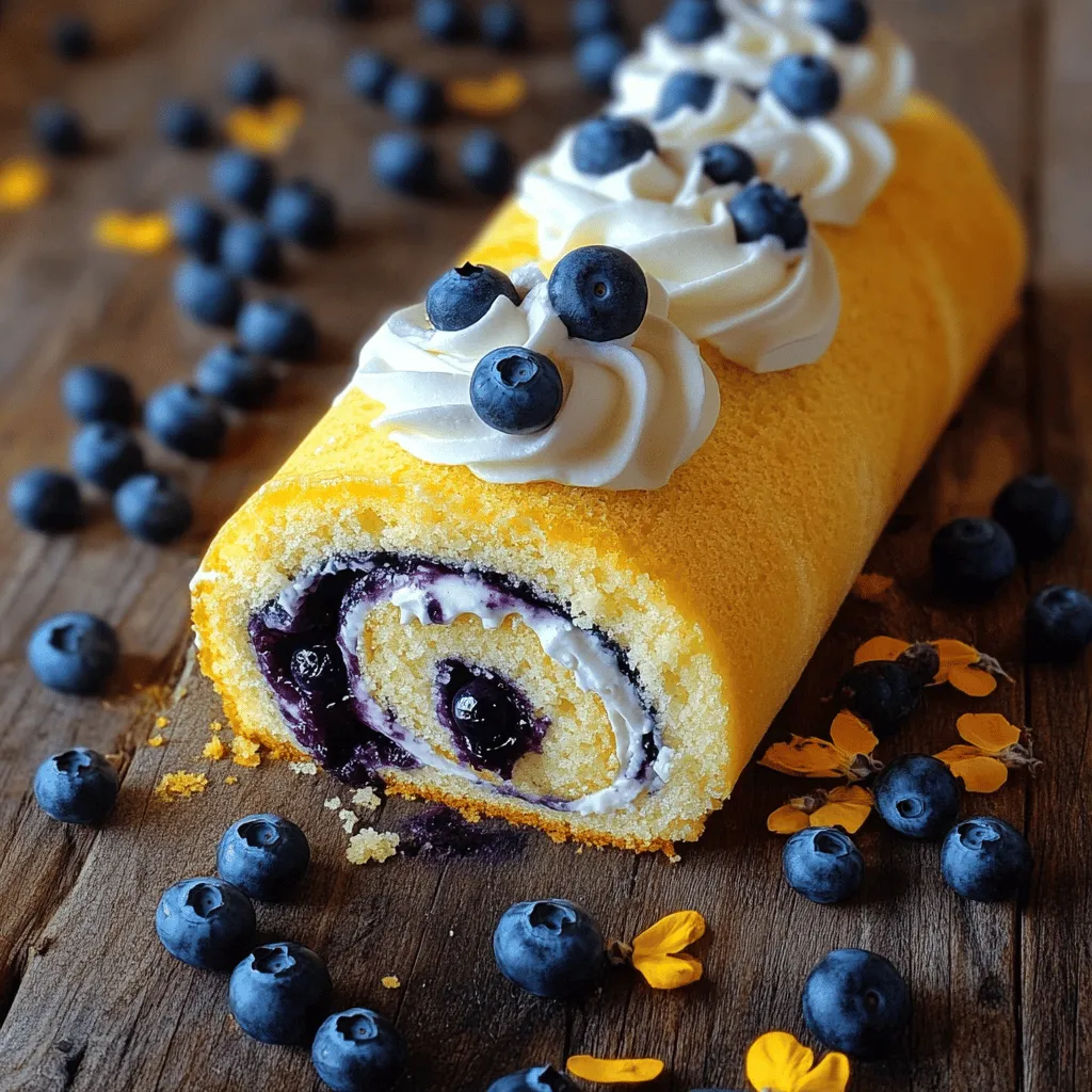 Delicious Blueberry Roll Cake Recipe