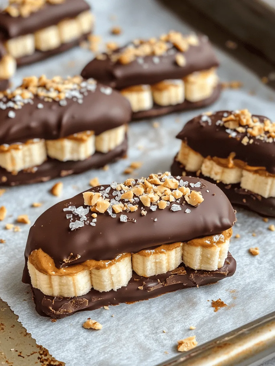 Indulging in Healthy Treats with Chocolate Covered Frozen Banana Peanut Butter Sandwiches