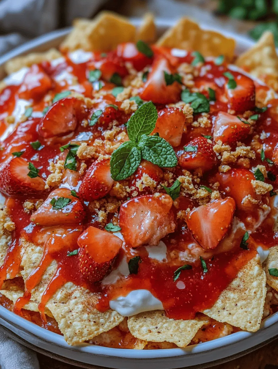Indulge in Strawberry Cheesecake Nachos Delight: A Unique Dessert Recipe
