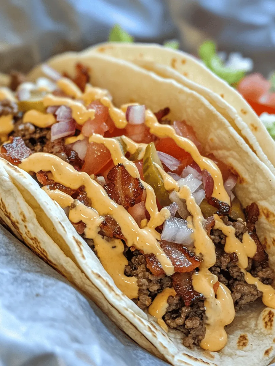 Sizzling Bacon Cheeseburger Tacos: A Delicious Fusion of Flavor