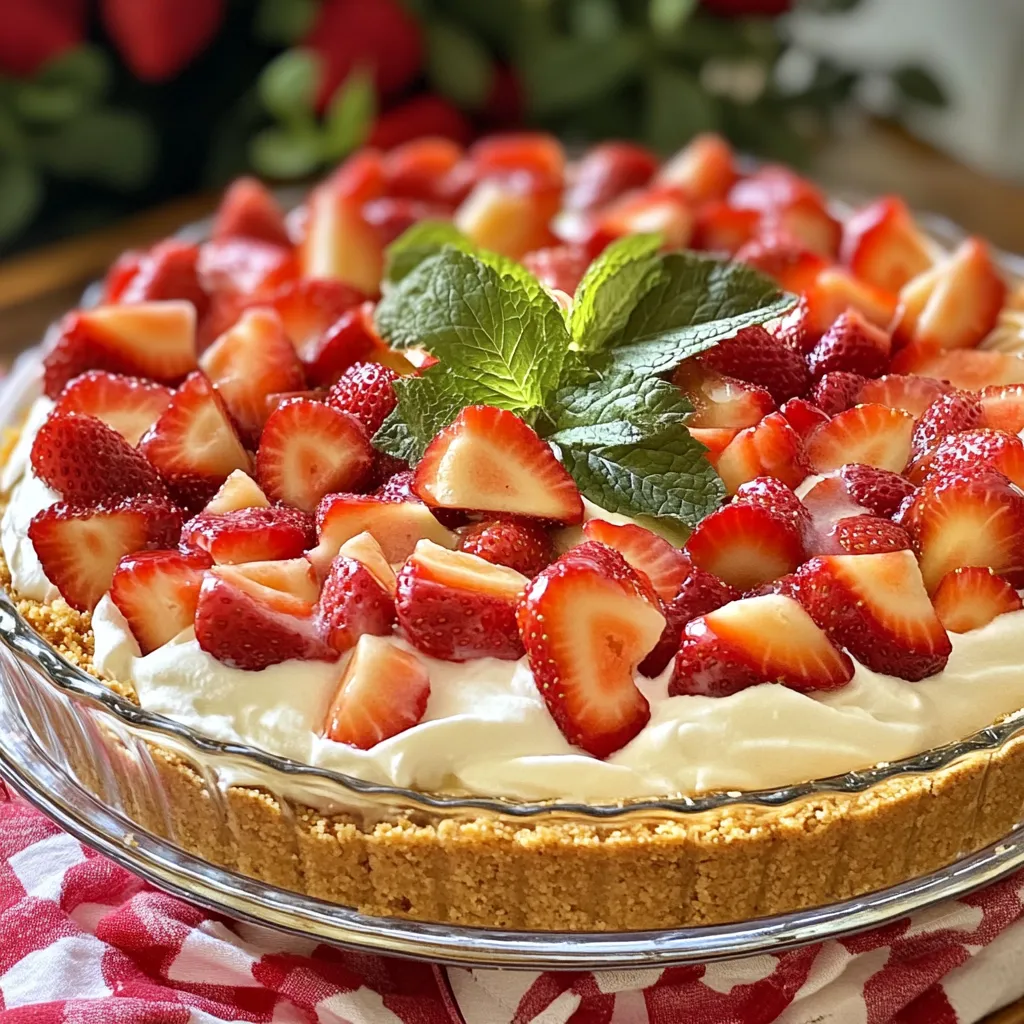 Chilled Strawberry Delight Icebox Pie: A Refreshing Summer Treat