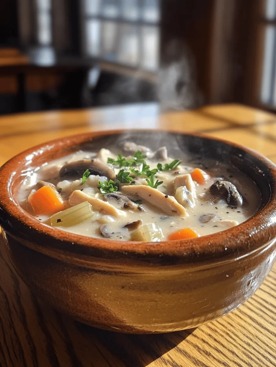 Creamy Mushroom Chicken and Wild Rice Soup: A Comforting Nourishment