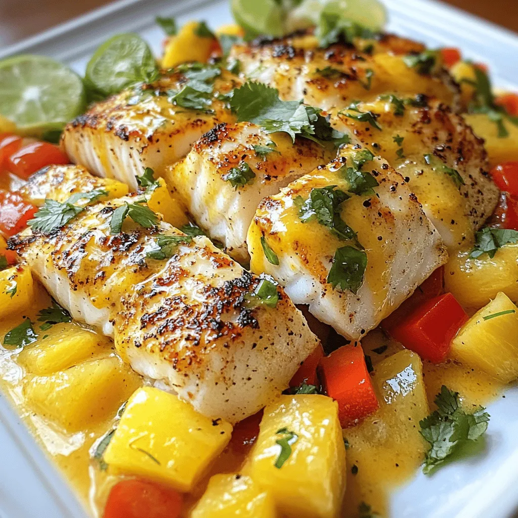 Tropical Grouper with Spicy Coconut-Ginger Sauce Recipe