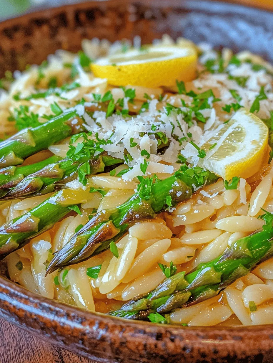 Lemon Parmesan Orzo with Asparagus – A Fresh and Zesty Delight