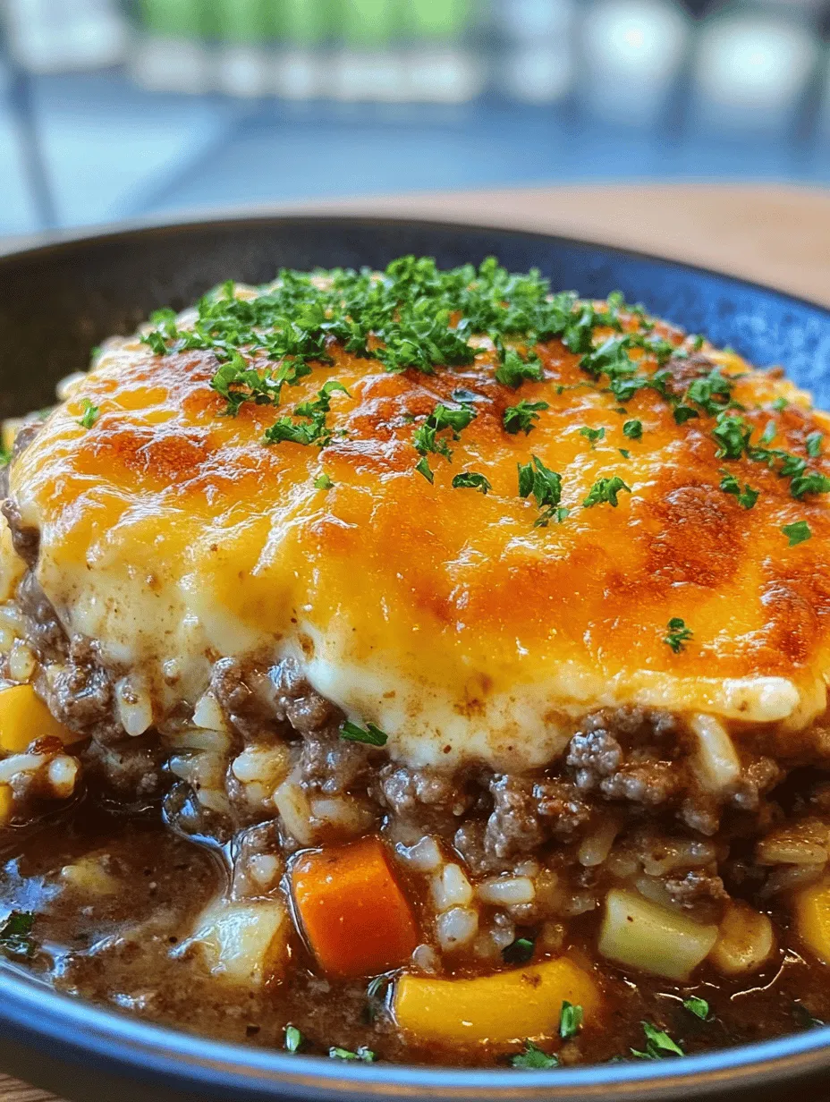 Hearty Cheesy Beef Rice Casserole for Cozy Nights