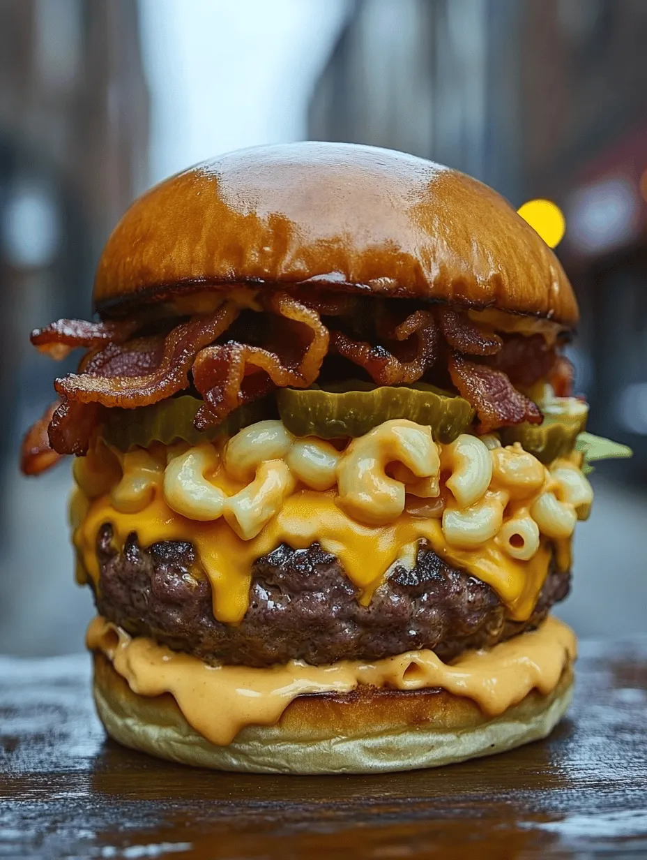 The Bacon Mac &#8216;n&#8217; Cheese Burger Extravaganza: A Culinary Adventure in Comfort Food
