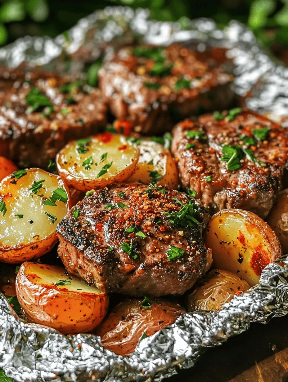 Garlic Butter Steak and Potato Foil Packets: A Savory Delight