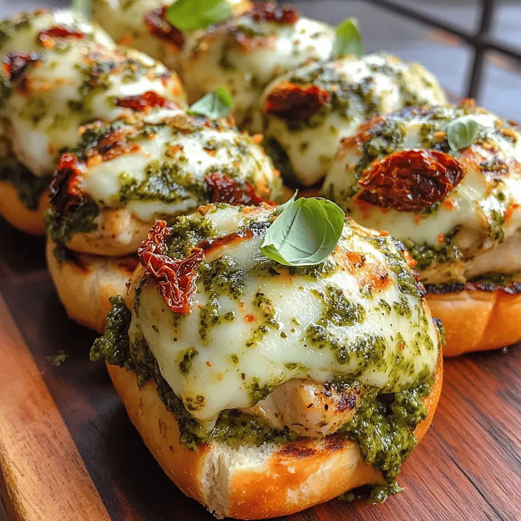 Savory Pesto Chicken Pull-Apart Sliders: A Delicious and Easy Recipe for Any Occasion