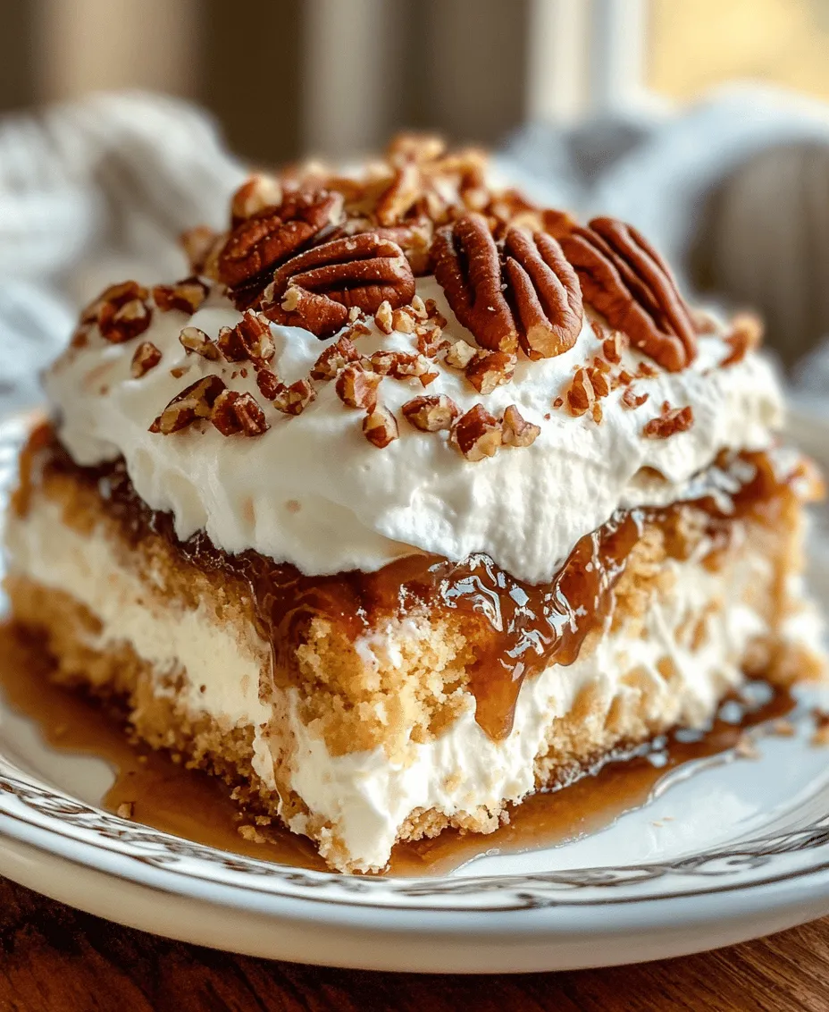 When it comes to indulgent desserts that leave a lasting impression, the Butter Pecan Praline Poke Cake stands out as a true delight. This luscious cake is a harmonious blend of rich butter flavor, crunchy pecans, and a sweet, gooey praline topping that seeps deep into its moist layers. Perfect for special occasions or family gatherings, this dessert not only tantalizes the taste buds but also captivates the senses with its inviting aroma and stunning presentation.