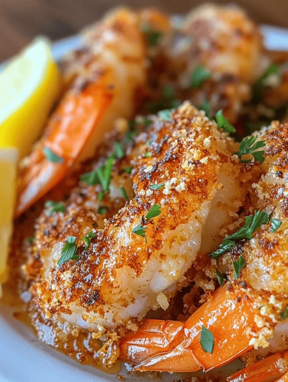 Baked Garlic Butter Shrimp with Parmesan Crust