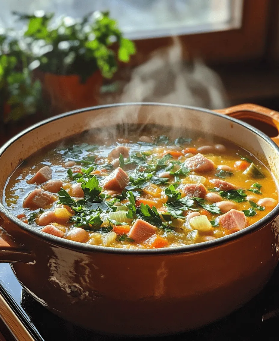 To create the perfect Hearty Ham & Bean Soup, it