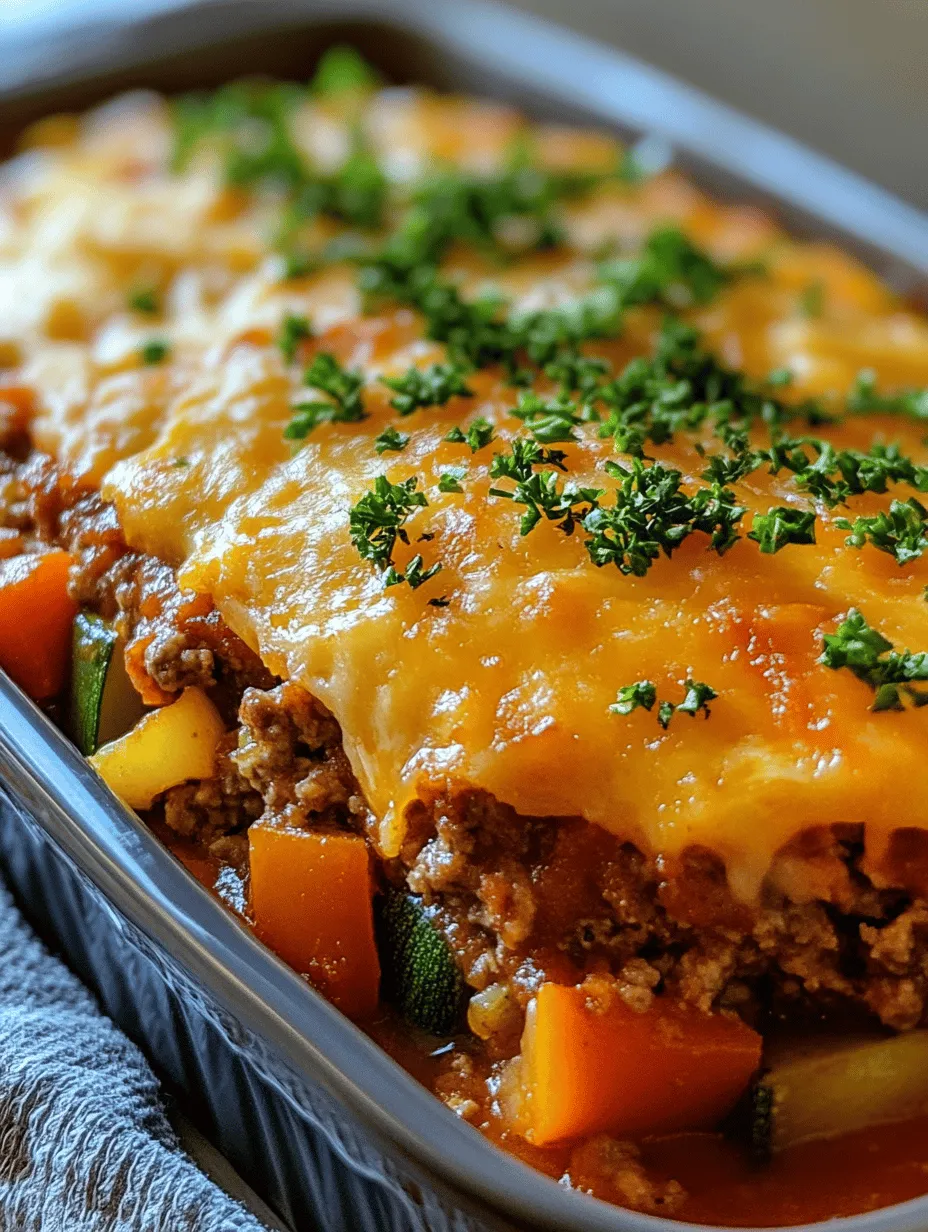 Cheesy Loaded Meatloaf Casserole with Vegetables