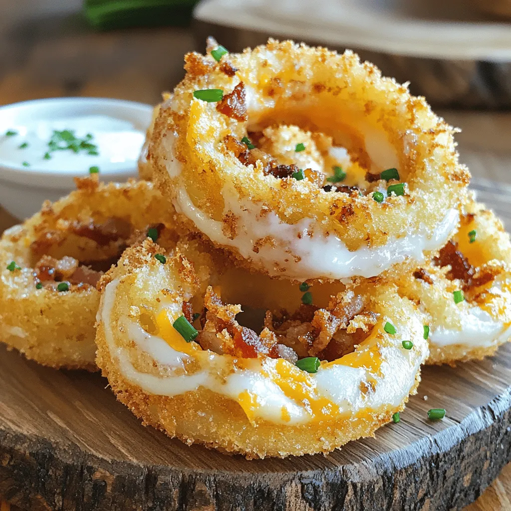 Cheesy Bacon Onion Rings Recipe