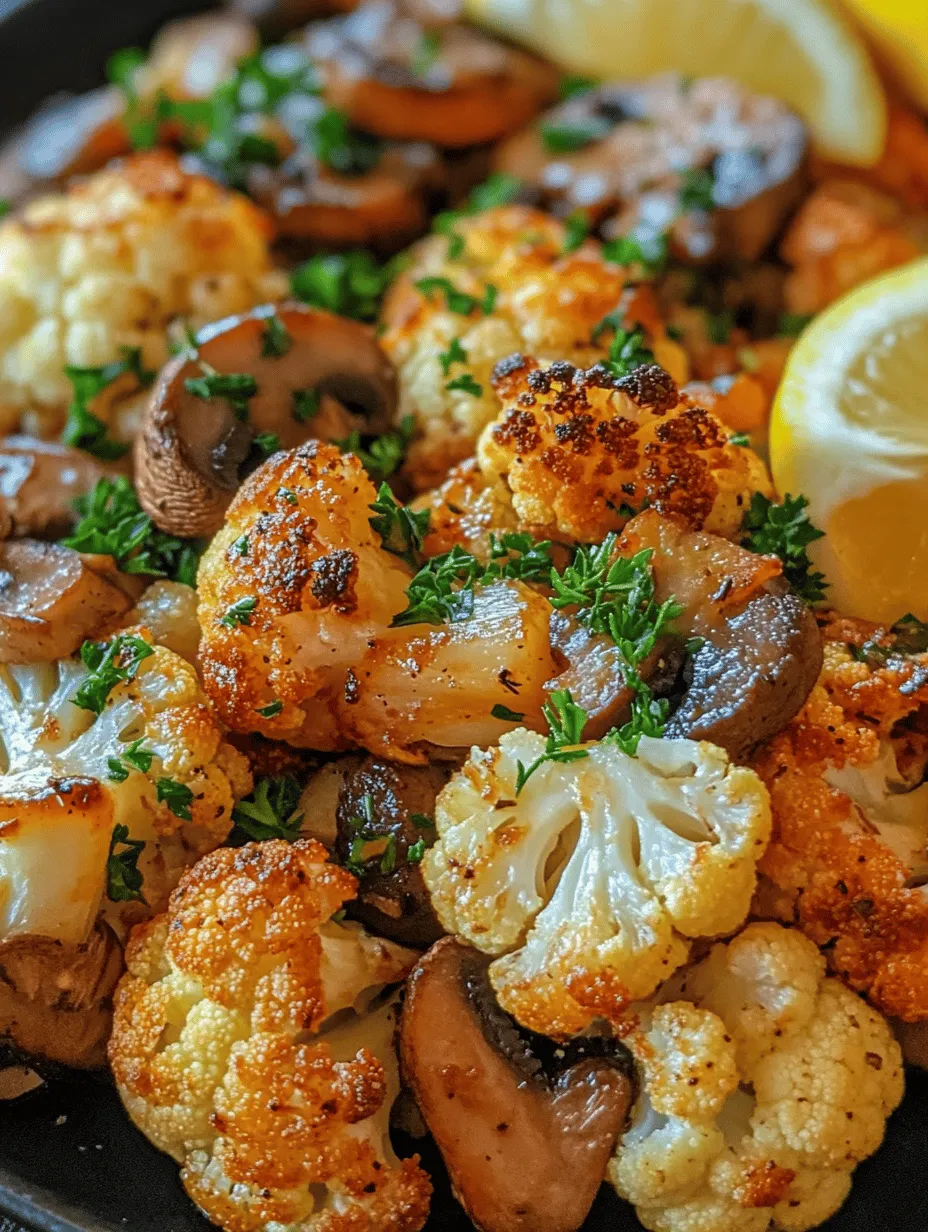 Garlicky Roasted Cauliflower &#038; Mushrooms: A Plant-Based Delight