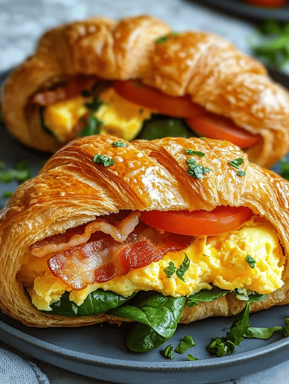 Breakfast Croissant Sandwich Extravaganza – A Delicious Morning Treat